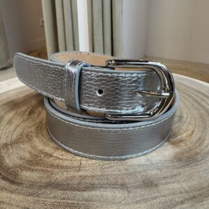 Alternative view of Leren Basis Riem Zilver Zilver