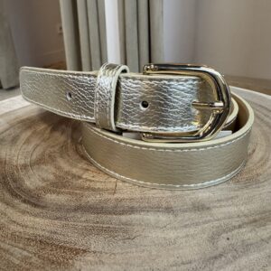 Leren Basis Riem Goud Goud