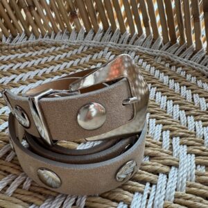 Alternative view of Leren Riem Met Studs Yves Zwart