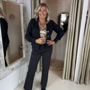 Triple Nine Blazer 3904 Gold Buttons Zwart