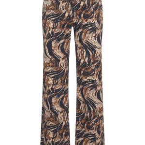 Mi Piace Travelstof Broek 202089 Straight Swirley Print via villaggio
