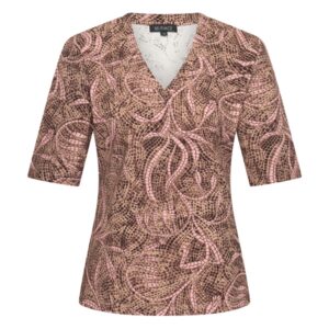 Mi Piace Travelstof Shirt 202271 Espresso Twilight Twigs PrintMi Piace Travelstof Shirt 202271 Espresso Twilight Twigs Print