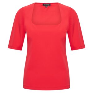 Alternative view of Mi Piace Travelstof T-Shirt Square Neck Red