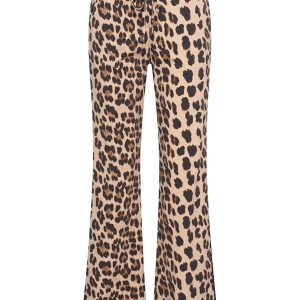 Mi Piace Travelstof Broek 202704 Leopard Print Kanten Bies via villaggio
