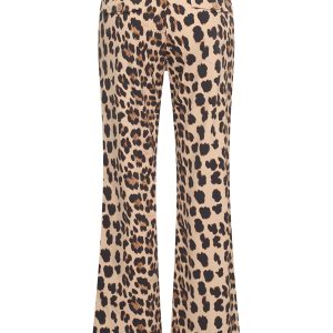 Mi Piace Travelstof Broek 202704 Leopard Print Kanten Bies via villaggio