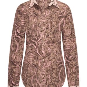 Mi Piace Travelstof Blouse 202731 Espresso Twilight Print via villaggio