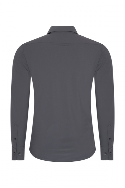 Mi Piace Travelstof Overhemd 202010 Espresso - Afbeelding 6