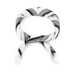 Alternative view of Zijdezacht Vierkant Sjaaltje 70106 Zwart Print