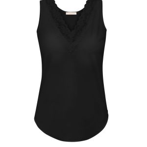 Triple Nine Travelstof Top Lace 6913 Zwart via villaggio