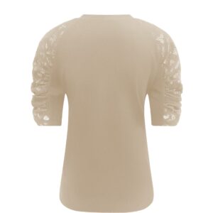 Triple Nine Travelstof Top 6949 Beige via villaggio