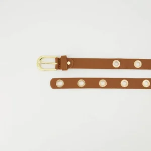 Alternative view of Leren riem Camel ring rosé