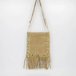 Alternative view of Suede Cross Body Tas Indigo Studs Zand