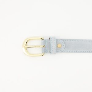 Alternative view of Suede Basis Riem Licht Blauw Goud