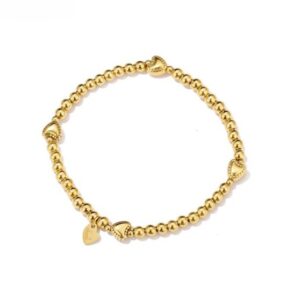 Armband Met Balletjes en Hartjes 37123