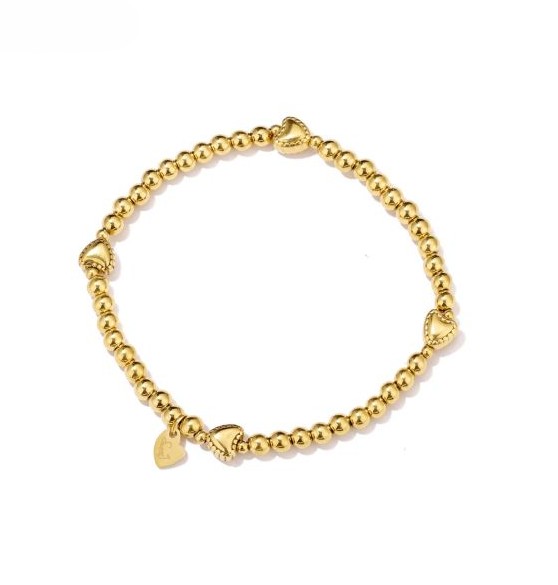 Armband Met Balletjes en Hartjes 37123