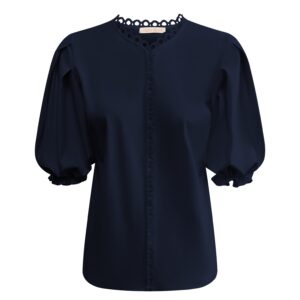 Alternative view of Triple Nine Travelstof Blouse 5935 Donker Blauw