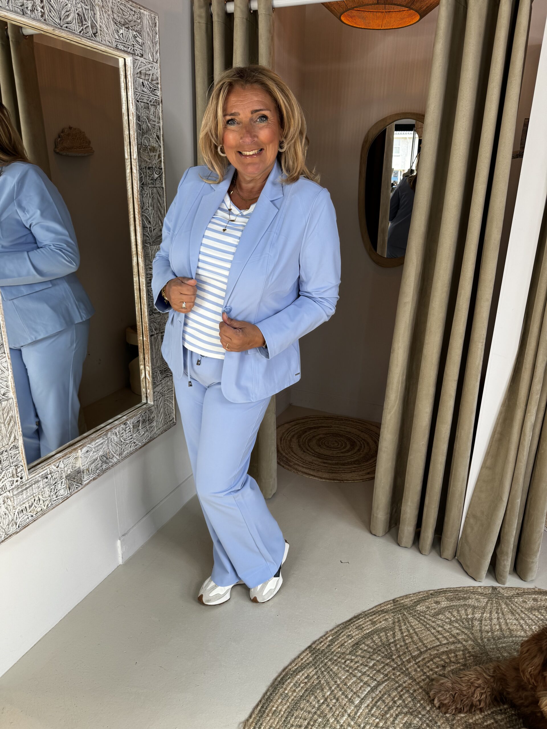 Mi Piace Bonded Travelstof Blazer 202646 Lavender Blue via villaggio