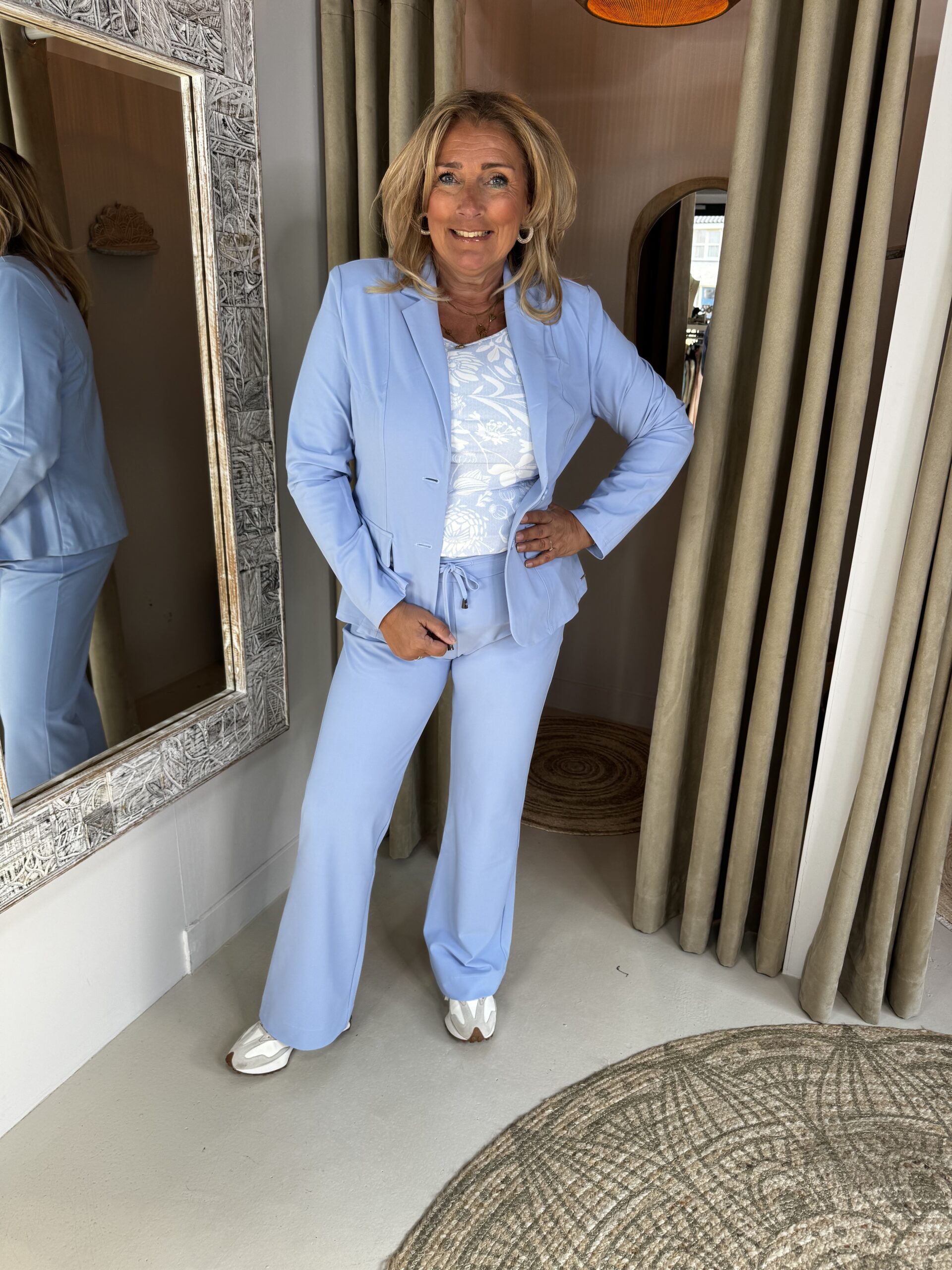 Mi Piace Bonded Travelstof Blazer 202646 Lavender Blue - Afbeelding 10