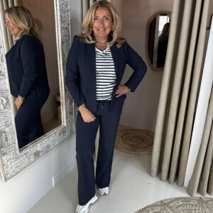 Mi Piace Bonded Travelstof Blazer 202646 Donker Blauw