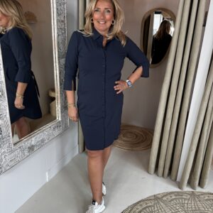 Mi Piace Travelstof Jurk 202092 Donker Blauw