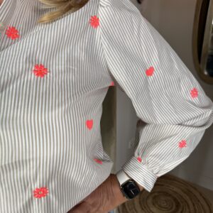 Alternative view of Blouse Kaia Streep 70333 Beige