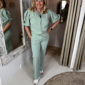 Triple Nine Travelstof Blouse 5935 Sage