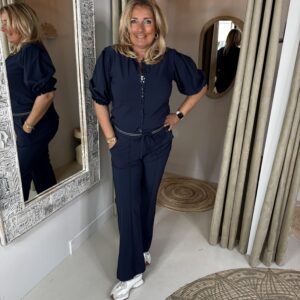 Triple Nine Travelstof Blouse 5935 Donker Blauw