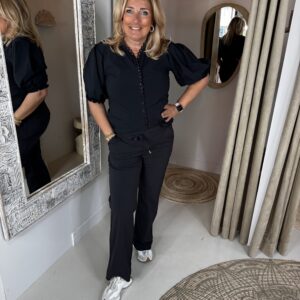 Triple Nine Travelstof Blouse 5935 Zwart