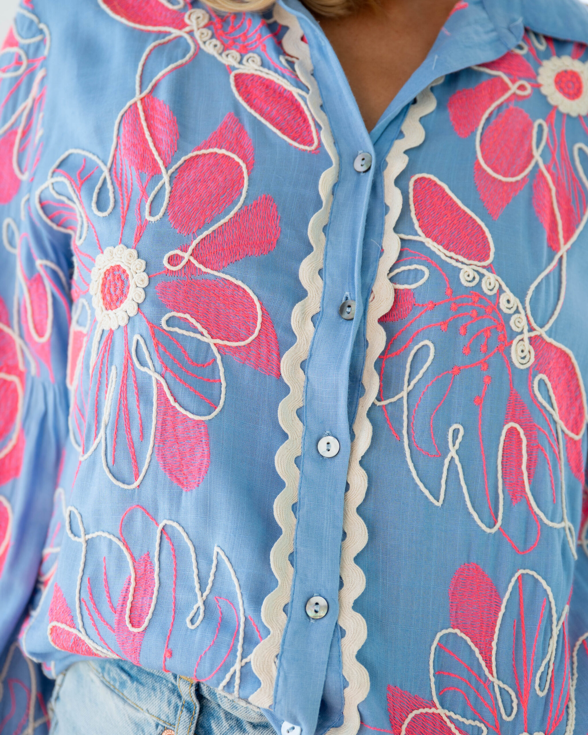 Blouse Betina Sky Blue - Afbeelding 5