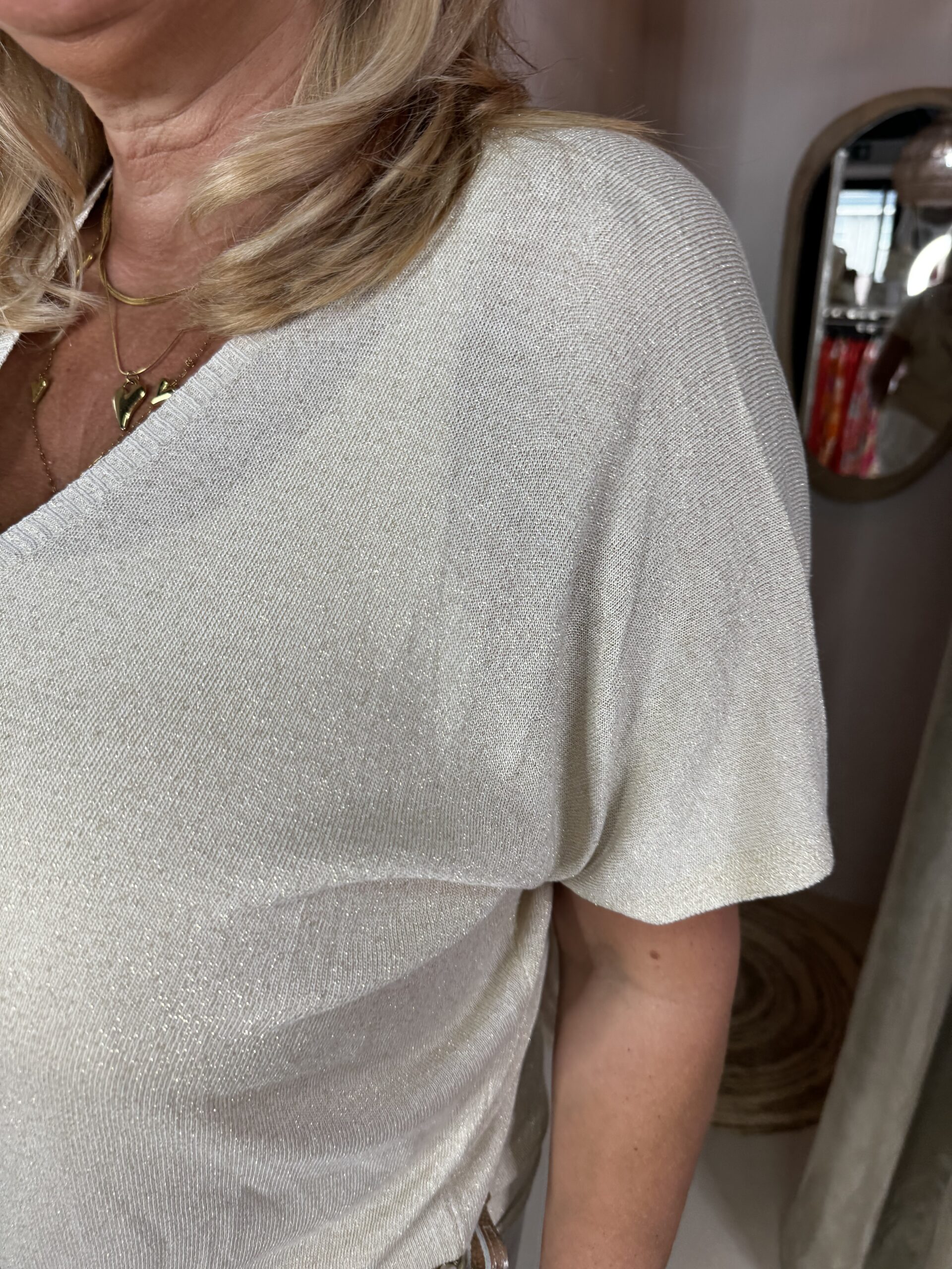 Lurex top Indie 13031 Goud - Afbeelding 3