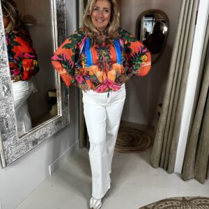 Blouse Sarti Luxe Glans Viscose – Print 264 via villaggio