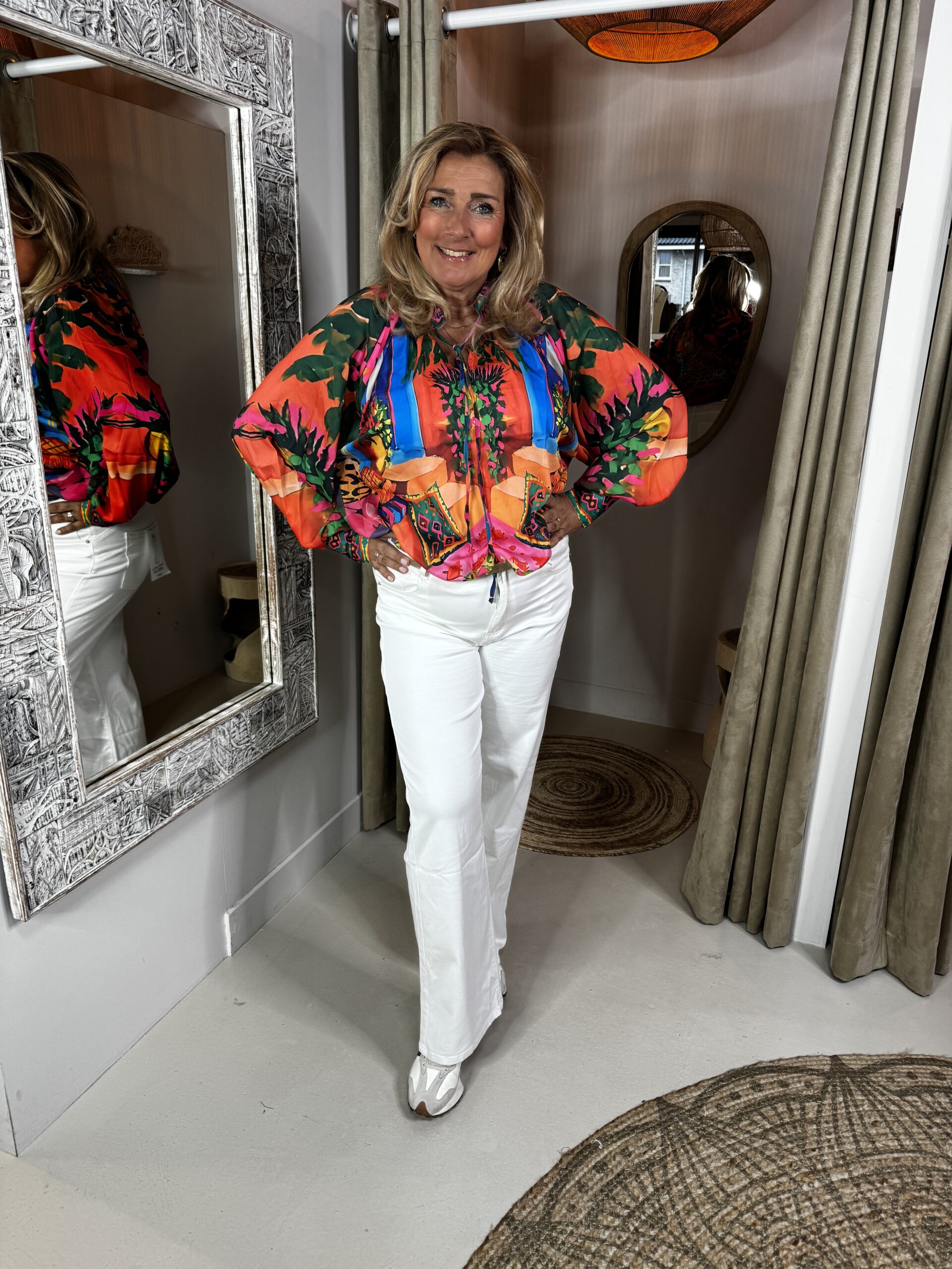 Blouse Sarti Luxe Glans Viscose – Print 264 via villaggio