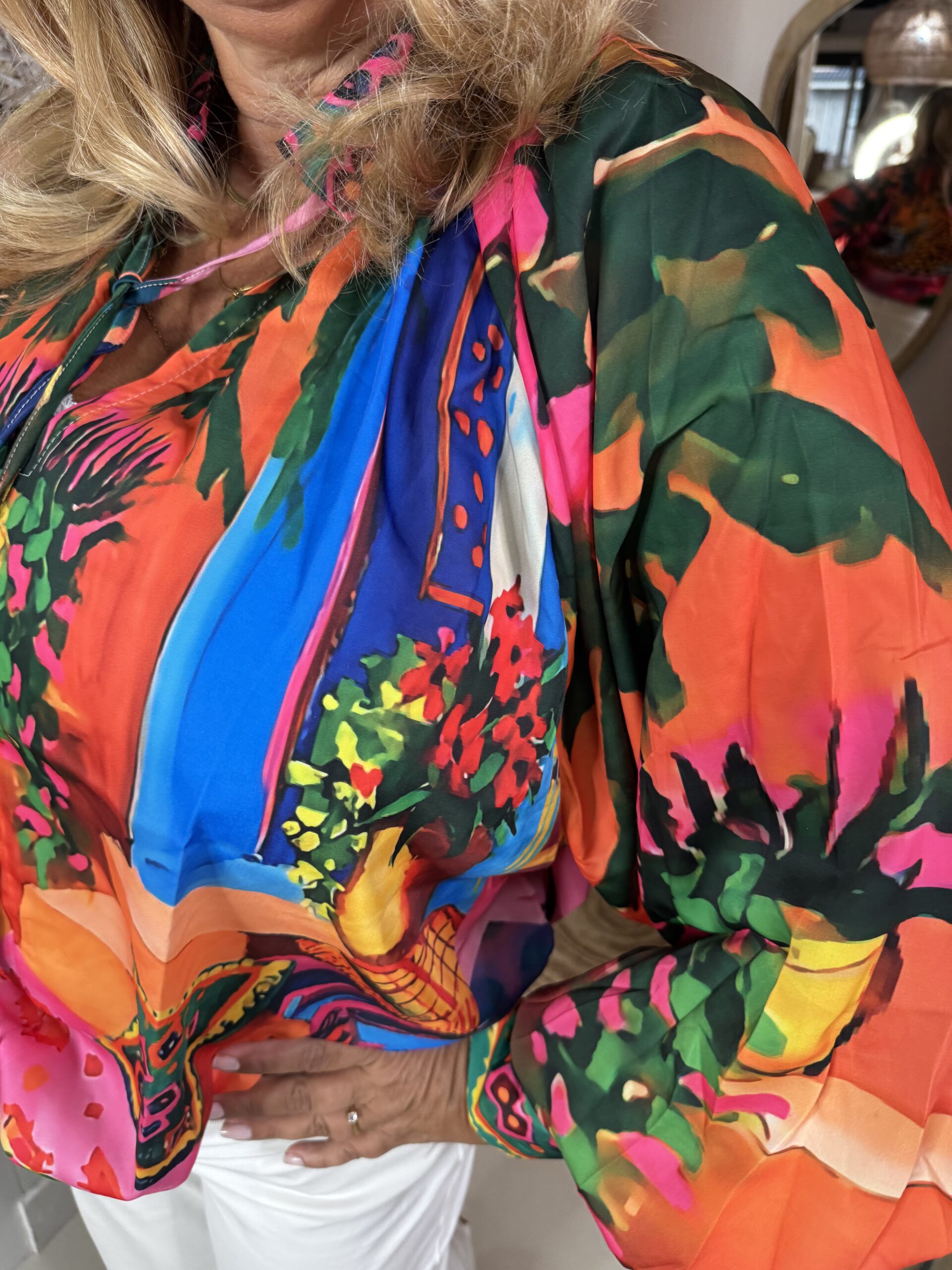 Blouse Sarti Luxe Glans Viscose – Print 264 - Afbeelding 2