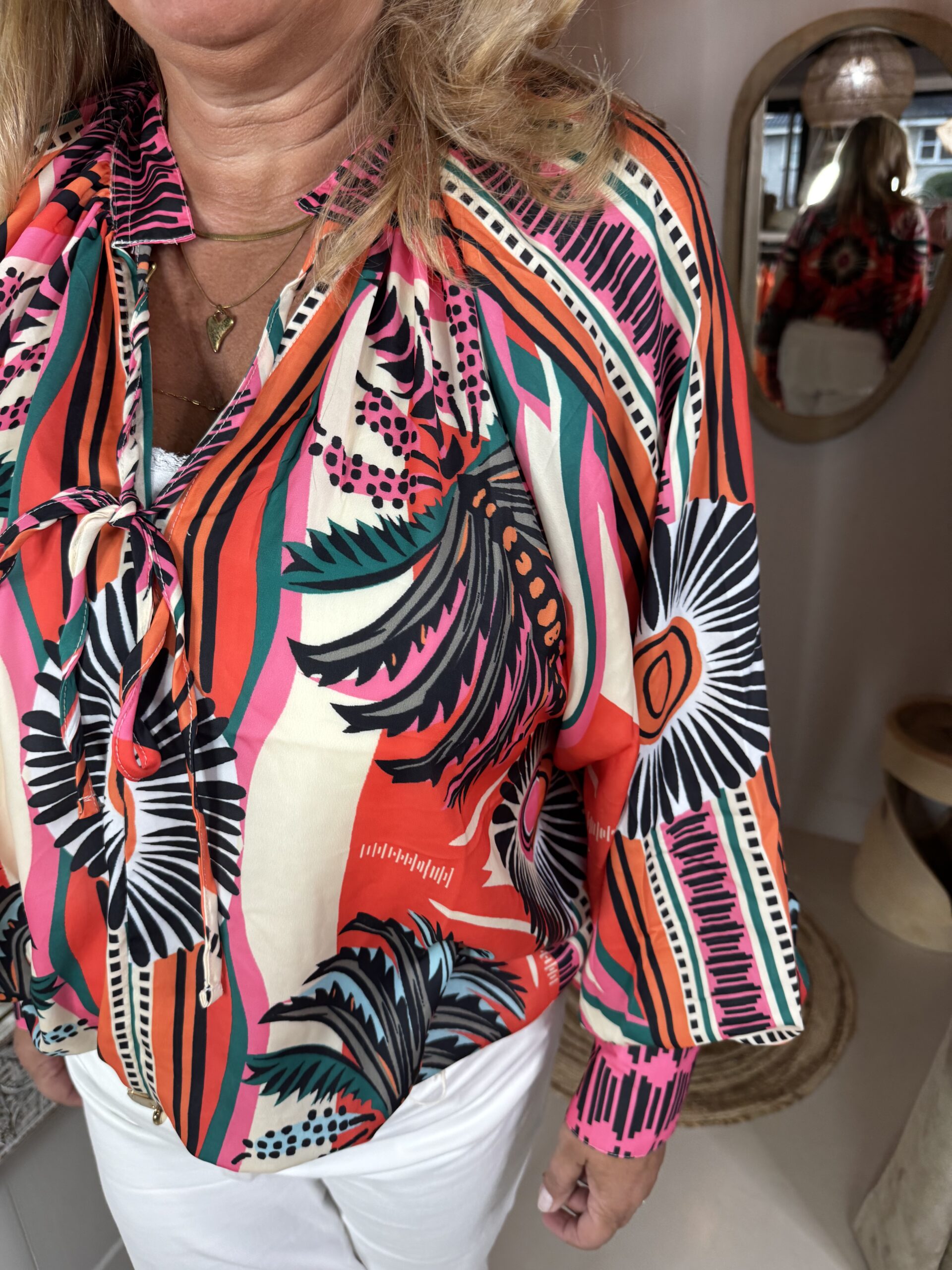 Blouse Sarti Luxe Glans Viscose – Print 269 - Afbeelding 2