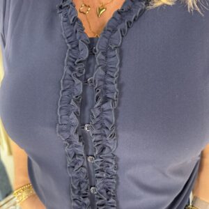 Alternative view of Triple Nine Travelstof Blouse 5931 Donker Blauw