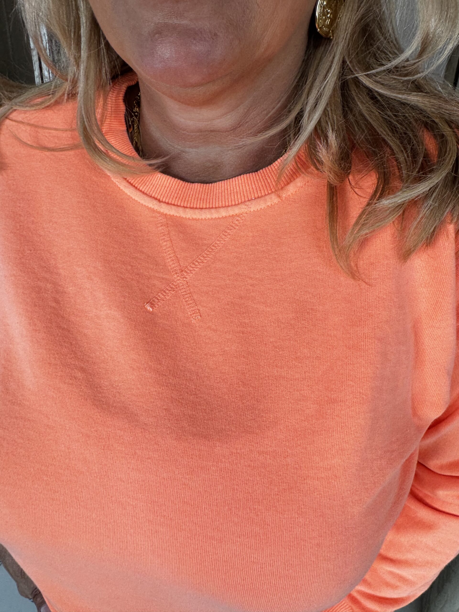 Stonewashed Sweater 6179 Oranje - Afbeelding 3