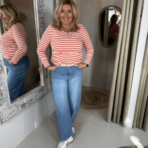 Cocco Bello Streep Shirt 906542 Koraal