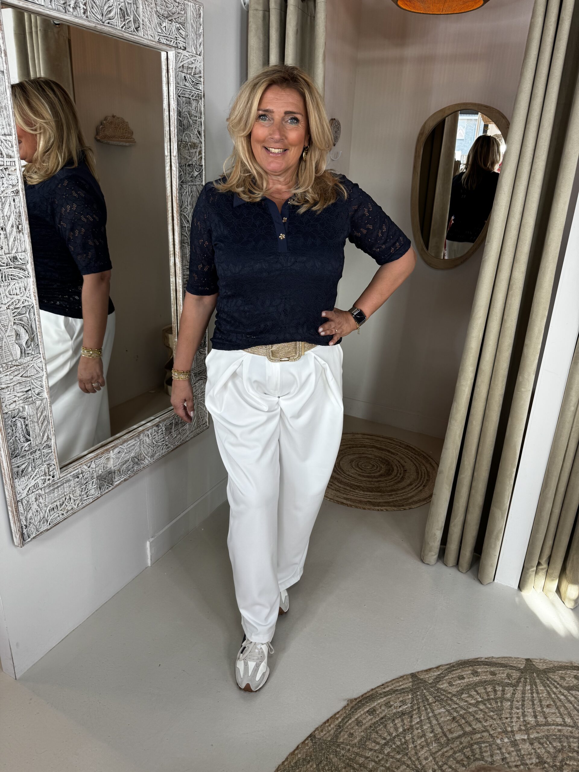 Triple Nine Travelstof Top 6948 Donker Blauw