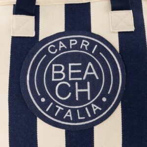 Alternative view of Gestreepte Strandtas Capri Blauw