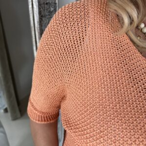 Alternative view of Vleermuis Trui 7010 Korte Mouw Keet Oranje