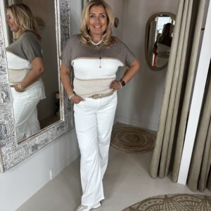 Top Kendra Taupe Goud Zand