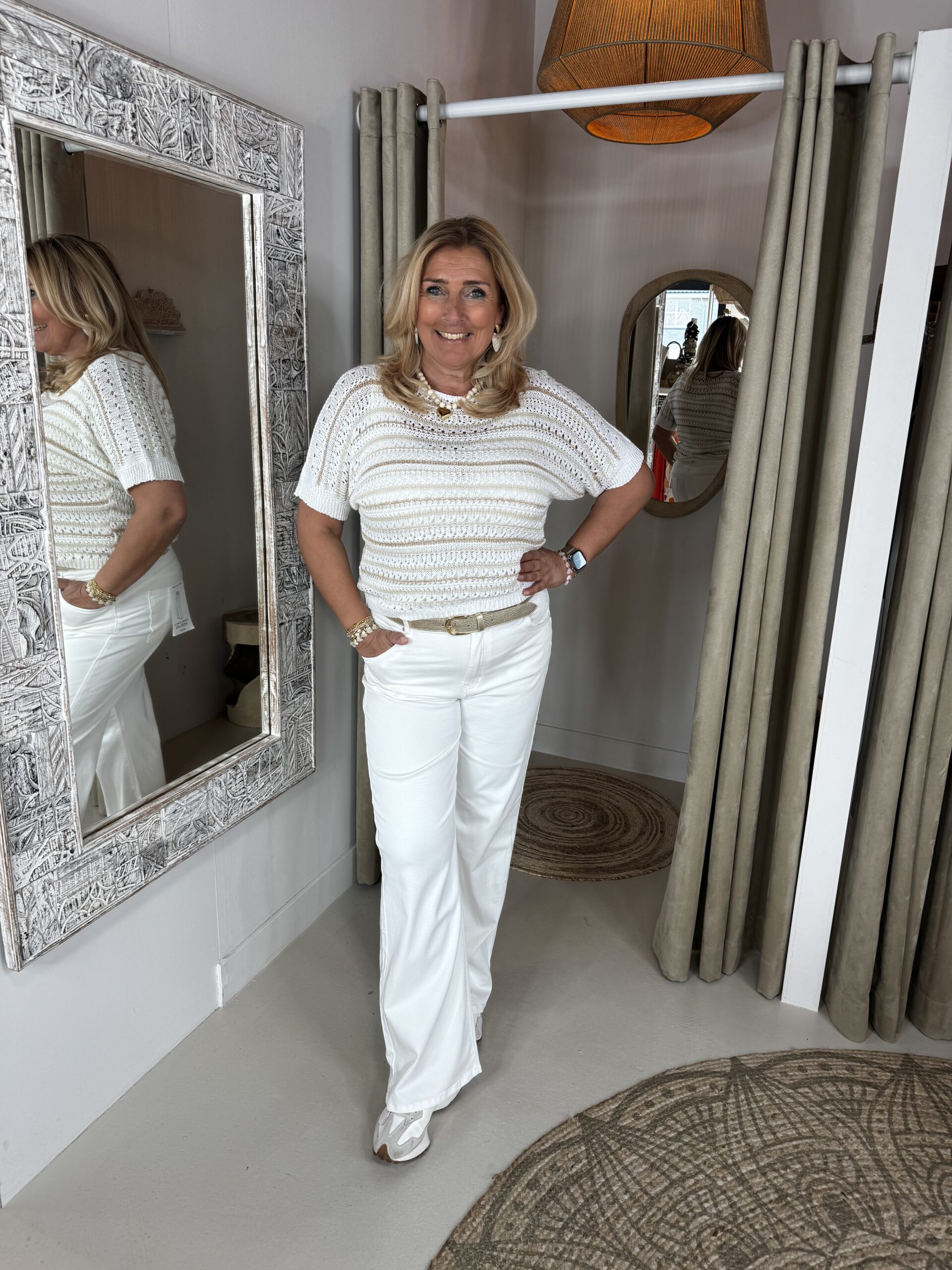 Top Katy Off-White Goud