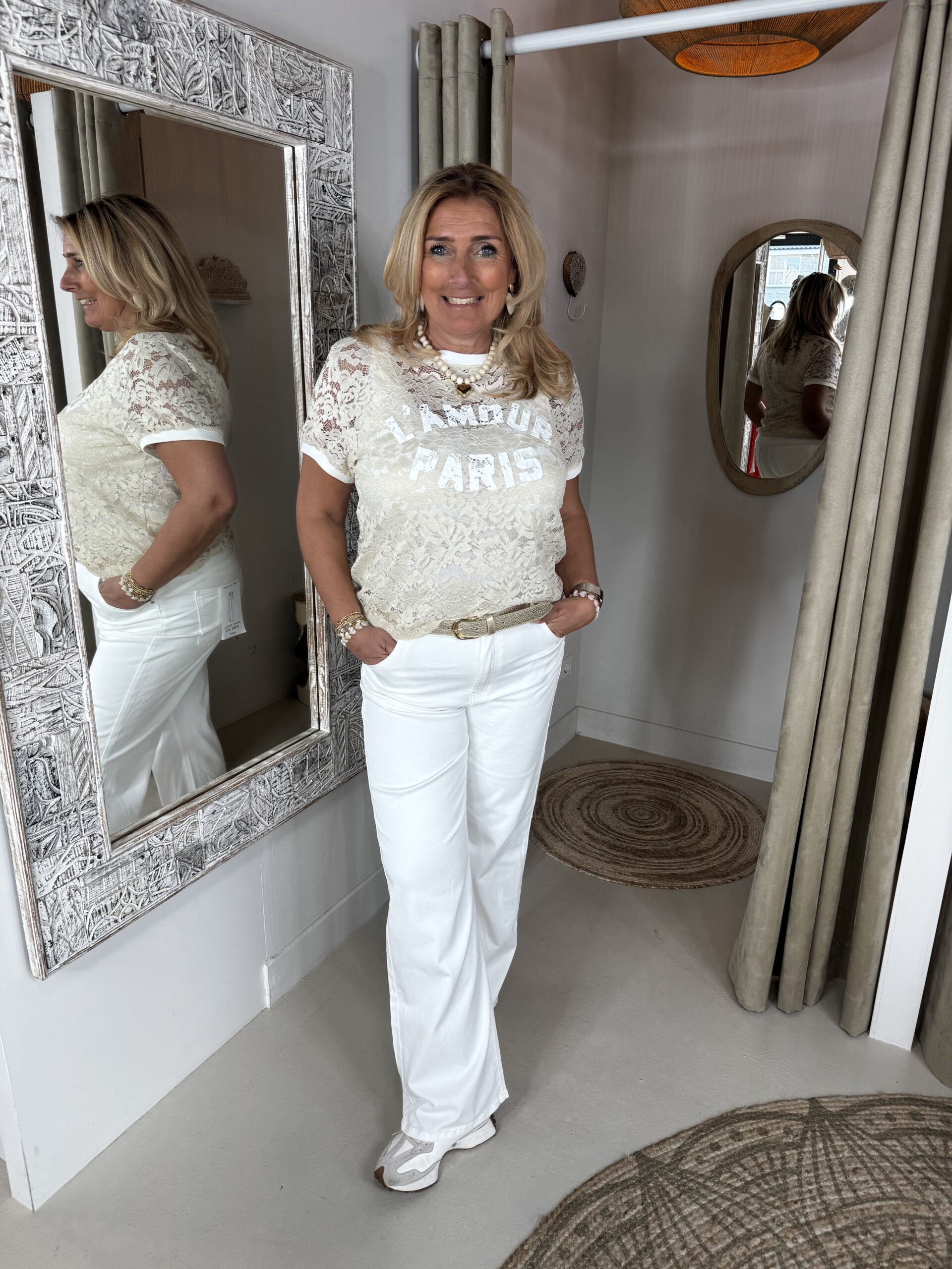 Kanten Top L´Amour Zand