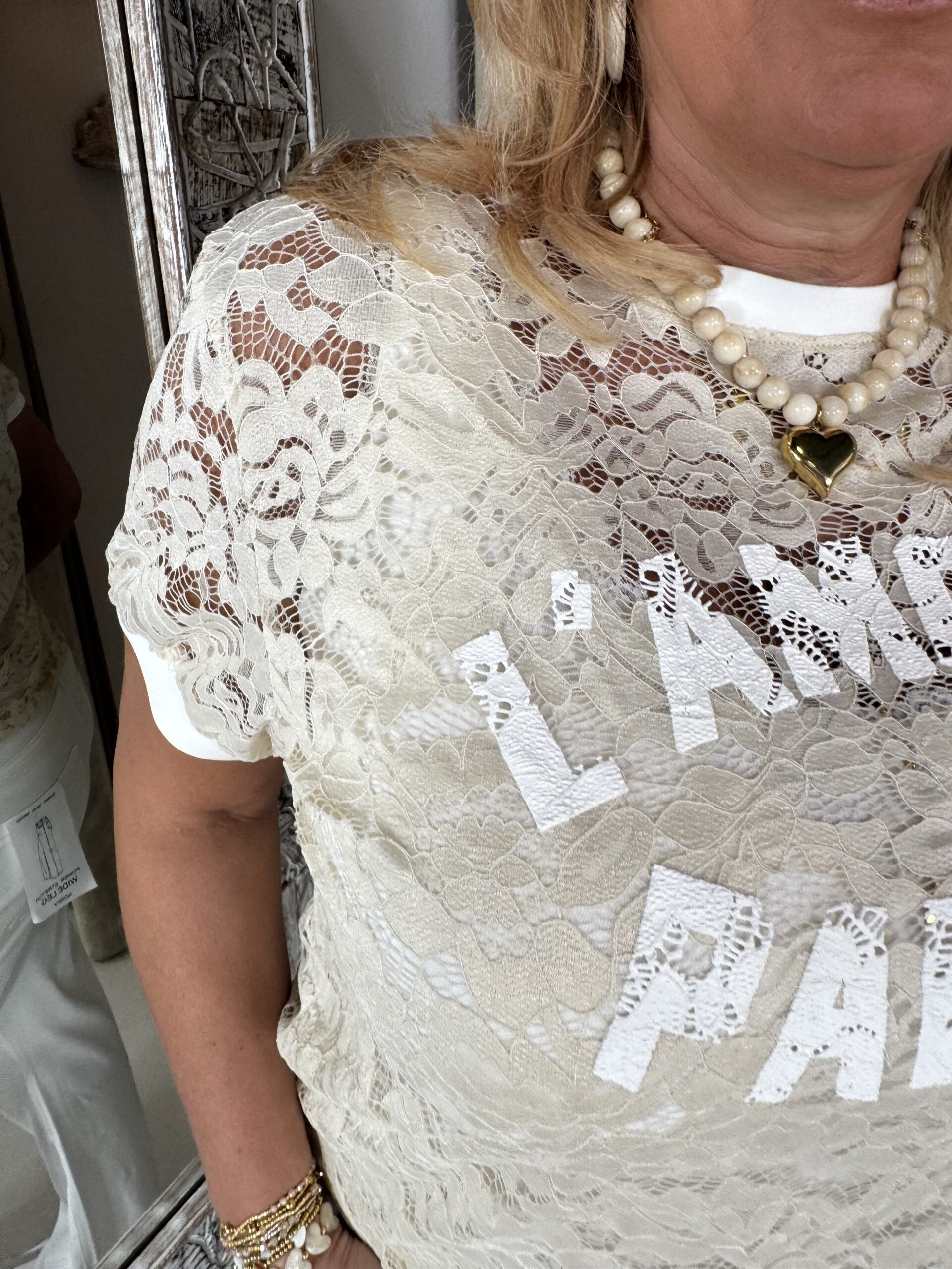 Kanten Top L´Amour Zand - Afbeelding 2