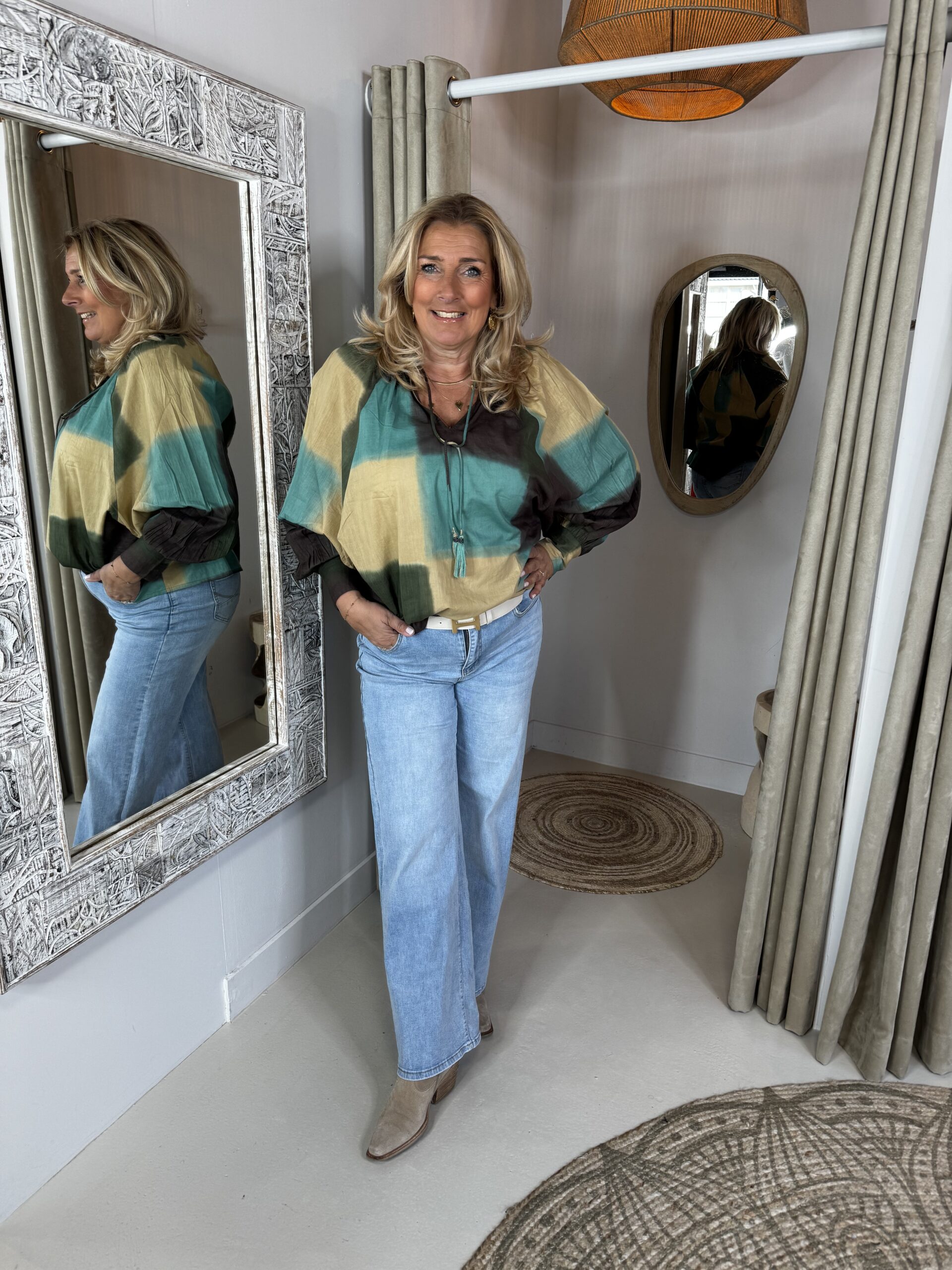 Katoenen Blouse Kity Green