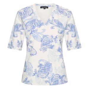 Alternative view of Mi Piace Travelstof Shirt 202271 Blue Lavender Paisley Print