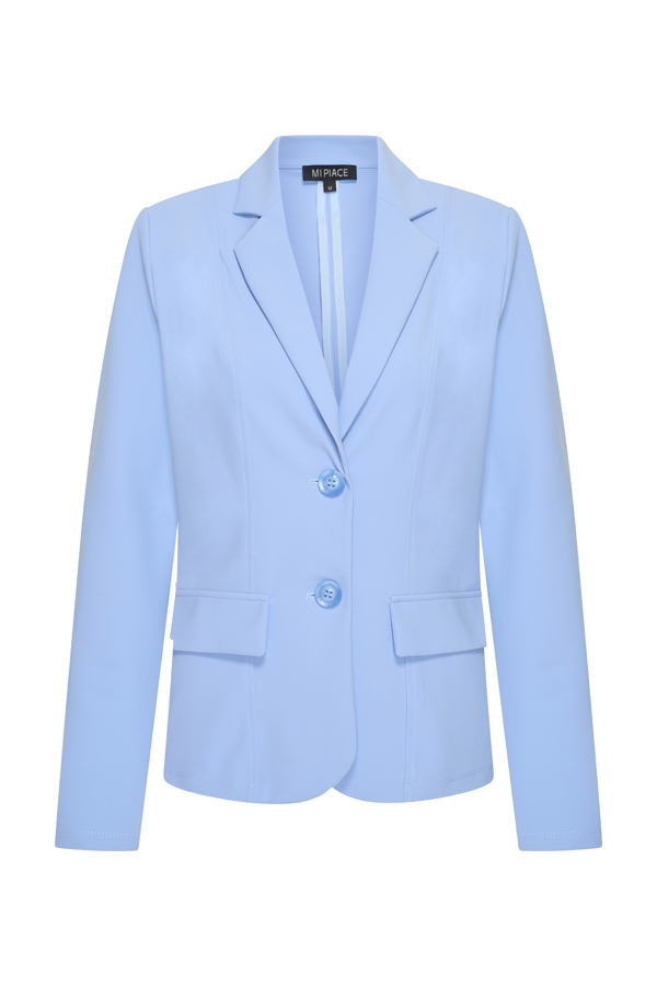 Mi Piace Bonded Travelstof Blazer 202646 Lavender Blue - Afbeelding 2