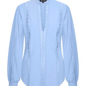 Mi Piace Travelstof Blouse 202776 Lavender Blue Via Villaggio