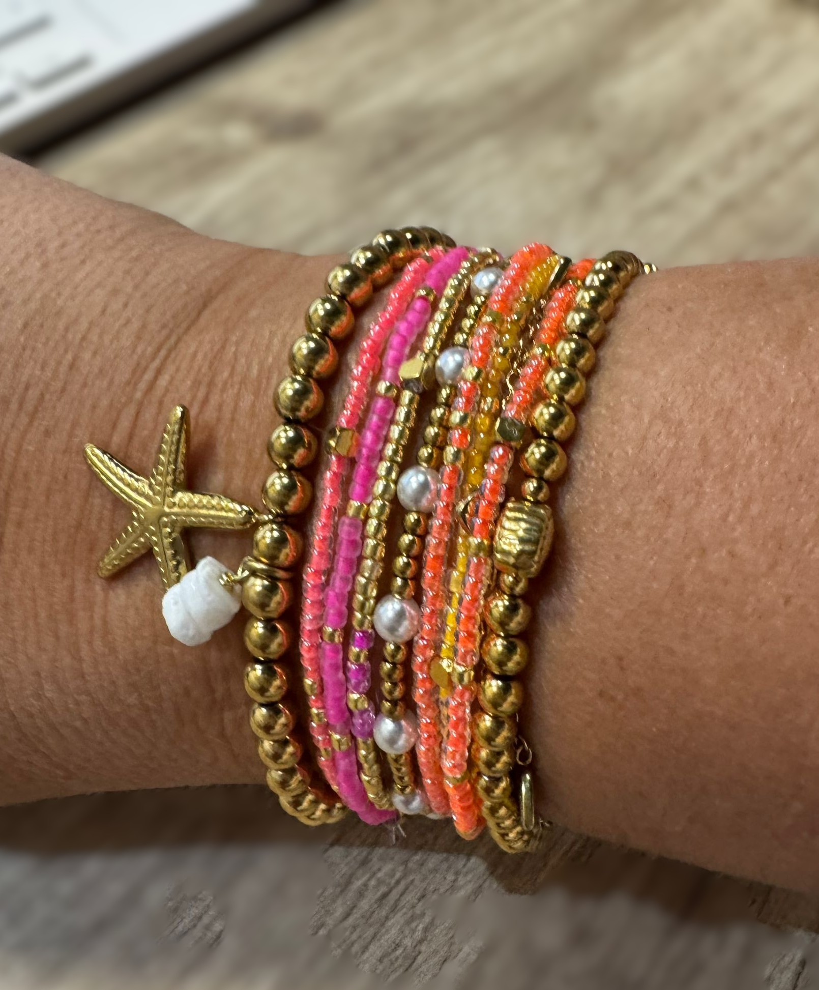 Armband Met Balletjes en Pareltjes 30123 - Afbeelding 2