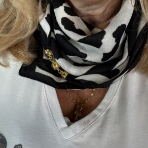 Vierkant Sjaaltje Met Sluiting 09699 Leopard